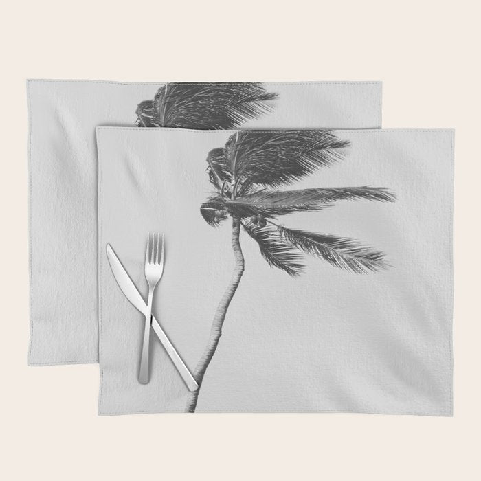 Grey Palm Tree Placemat Gallery Image 1