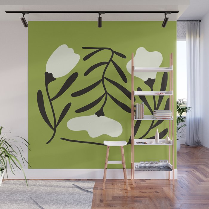 Mid-Century Alba Flowers  Wall Mural Gallery Image 1