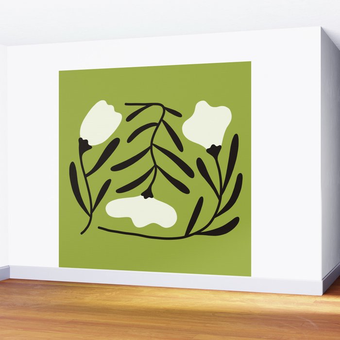 Mid-Century Alba Flowers  Wall Mural Gallery Image 2