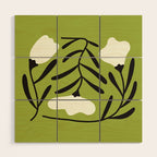 Mid-Century Alba Flowers  Wood Wall Art Gallery Image 1