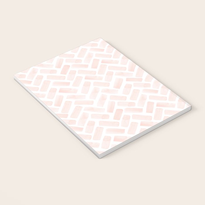 watercolor herringbone - light pink Notebook Gallery Image 3