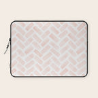 watercolor herringbone - light pink Laptop Sleeve Gallery Image 1