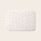 watercolor herringbone - light pink Bath Mat Gallery Image 1