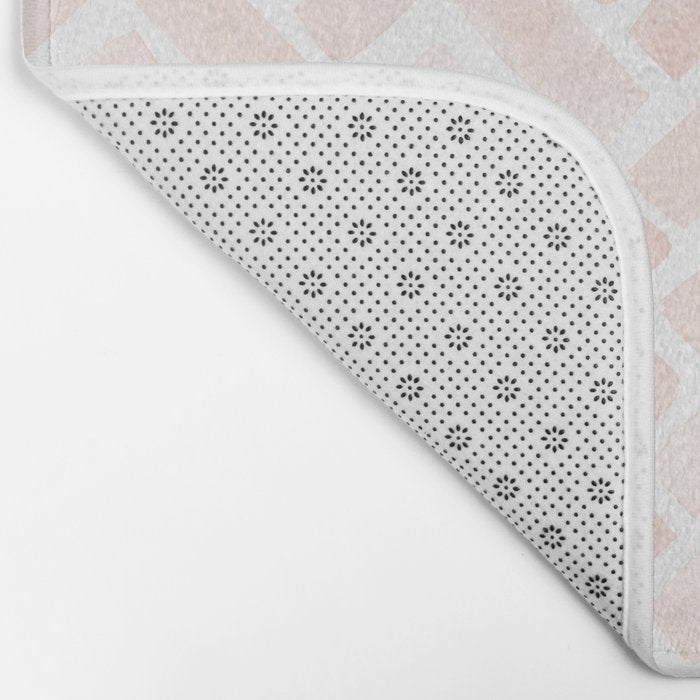 watercolor herringbone - light pink Bath Mat Gallery Image 2
