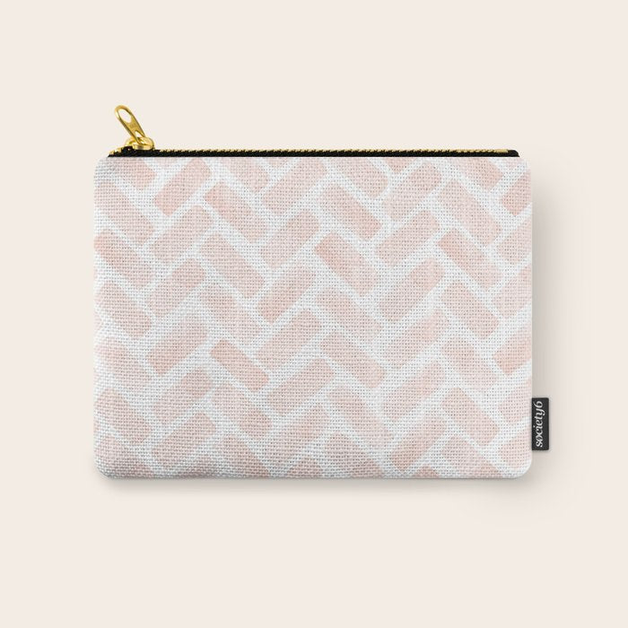 watercolor herringbone - light pink Carry All Pouch Gallery Image 1