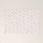 watercolor herringbone - light pink Welcome Mat Gallery Image 1