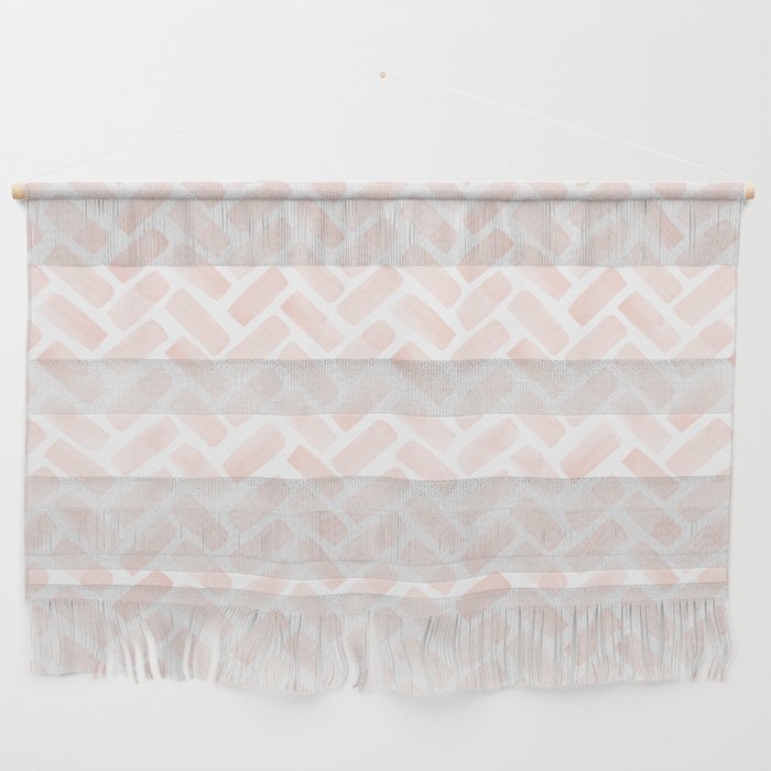 watercolor herringbone - light pink Wall Hanging Gallery Image 1