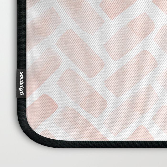 watercolor herringbone - light pink Laptop Sleeve Gallery Image 3