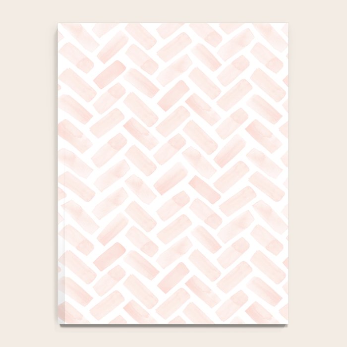 watercolor herringbone - light pink Notebook Gallery Image 4