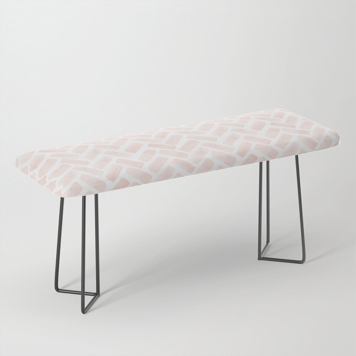watercolor herringbone - light pink Bench Gallery Image 1