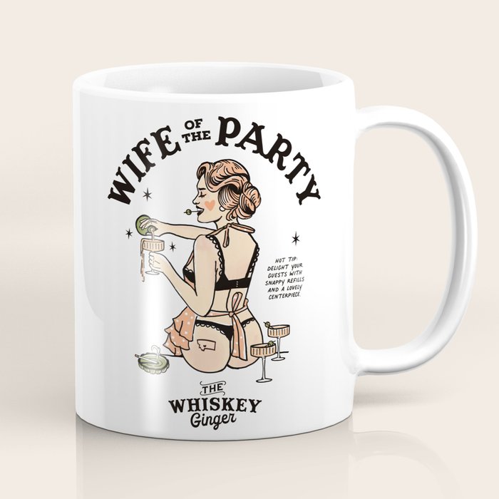 Wife Of The Party: Sexy Woman In Lingerie Making Cocktails Coffee Mug Gallery Image 1