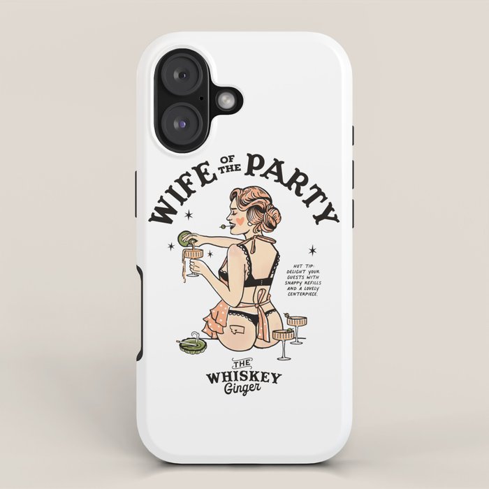 Wife Of The Party: Sexy Woman In Lingerie Making Cocktails iPhone Case Gallery Image 1