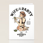 Wife Of The Party: Sexy Woman In Lingerie Making Cocktails Stationery Card Gallery Image 2