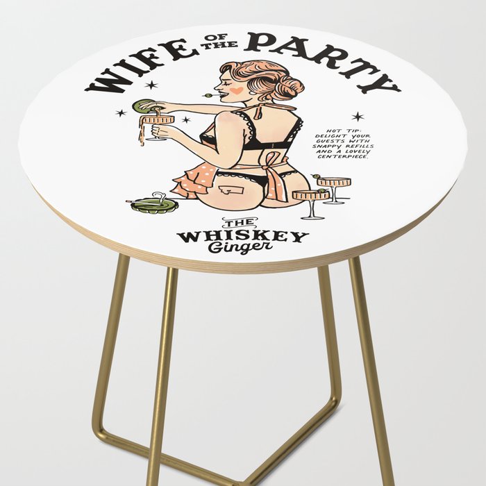 Wife Of The Party: Sexy Woman In Lingerie Making Cocktails Side Table Gallery Image 2