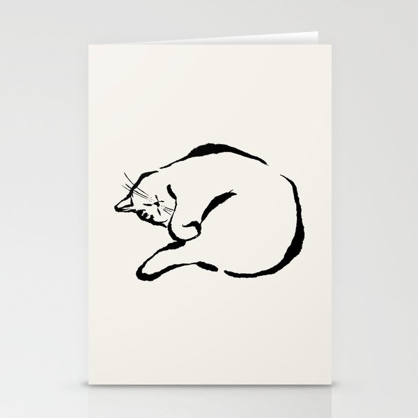 Sleeping Cat Stationery Card Gallery Image 1