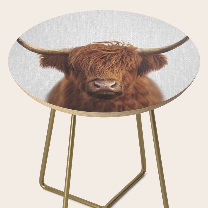 Highland Cow - Colorful Side Table Gallery Image 2