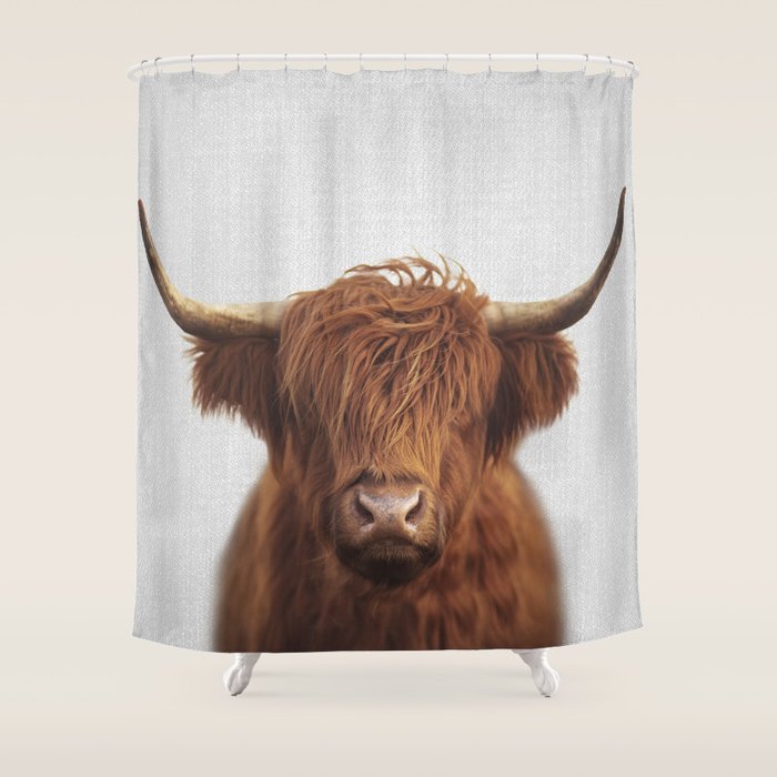 Highland Cow - Colorful Shower Curtain Gallery Image 1