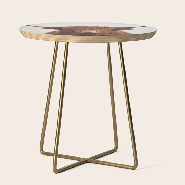 Highland Cow - Colorful Side Table Gallery Image 1