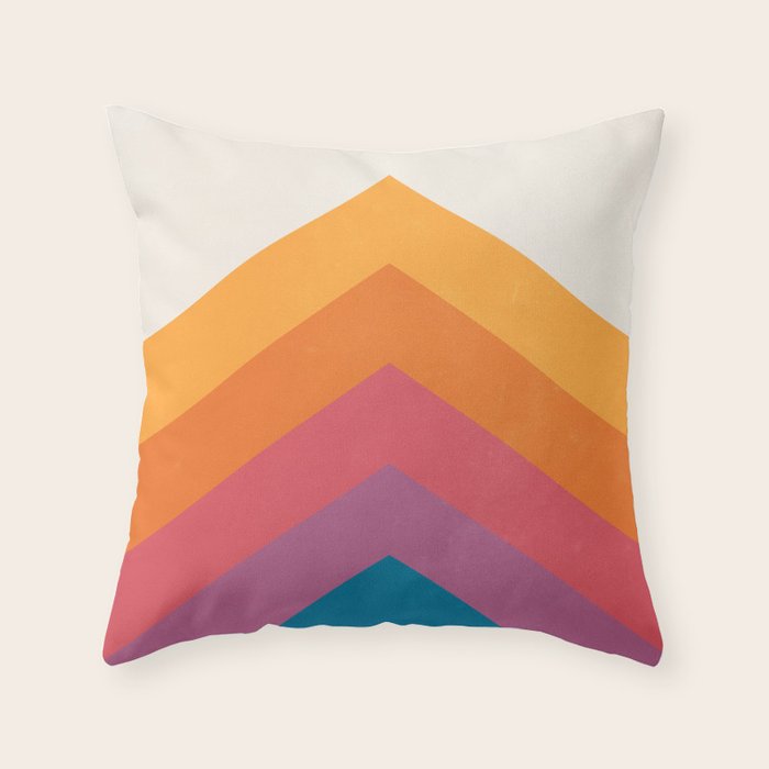 Candy Chevrons: Vintage 80s California Edition Throw Pillow Gallery Image 6