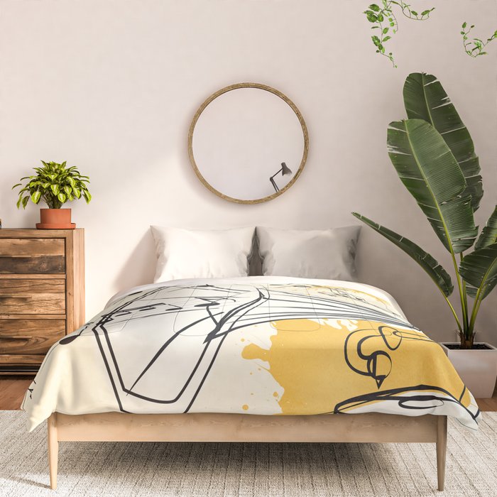 Abstract Minimal Musical Instrument 2 Comforter Gallery Image 3