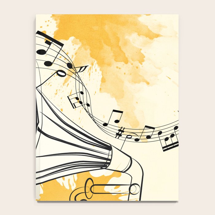 Abstract Minimal Musical Instrument 2 Notebook Gallery Image 4