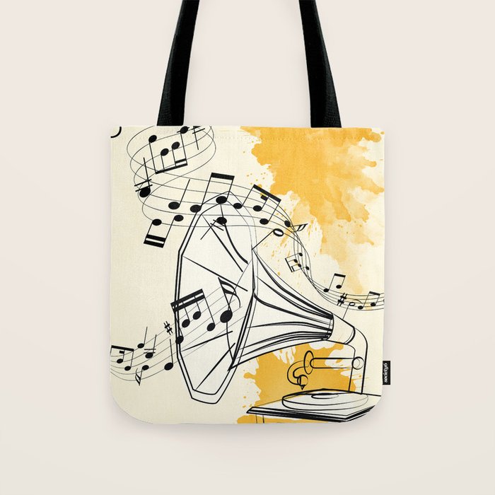 Abstract Minimal Musical Instrument 2 Tote Bag Gallery Image 1