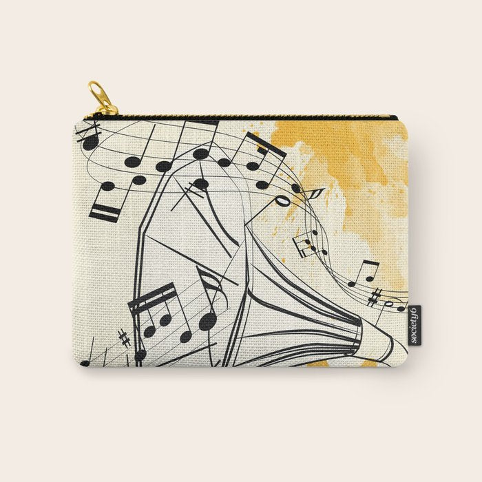 Abstract Minimal Musical Instrument 2 Carry All Pouch Gallery Image 1