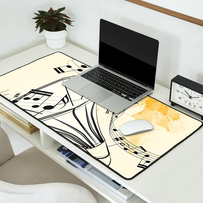 Abstract Minimal Musical Instrument 2 Desk Mat Gallery Image 2