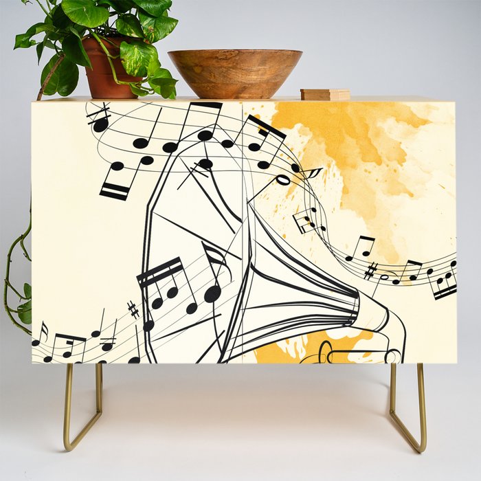 Abstract Minimal Musical Instrument 2 Credenza Gallery Image 1