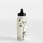Abstract Minimal Musical Instrument 2 Water Bottle Gallery Image 3