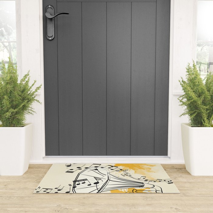 Abstract Minimal Musical Instrument 2 Welcome Mat Gallery Image 3