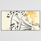Abstract Minimal Musical Instrument 2 Desk Mat Gallery Image 3