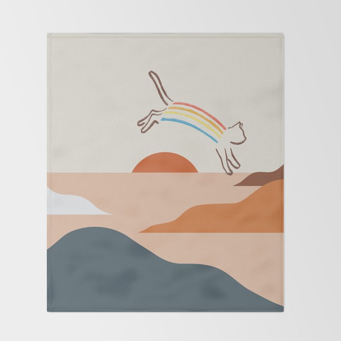 Cat Landscape 31C Throw Blanket Gallery Image 2