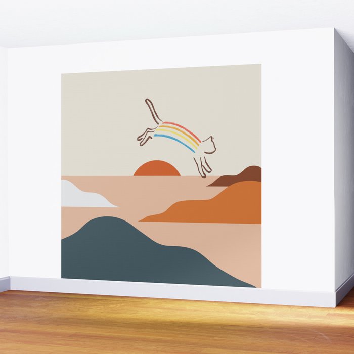 Cat Landscape 31C Wall Mural Gallery Image 2