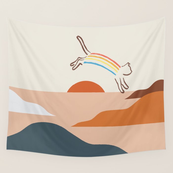 Cat Landscape 31C Wall Tapestry Gallery Image 4