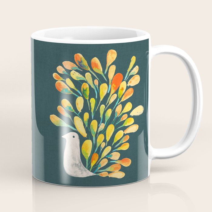 Watercolor Peacock Coffee Mug Gallery Image 1