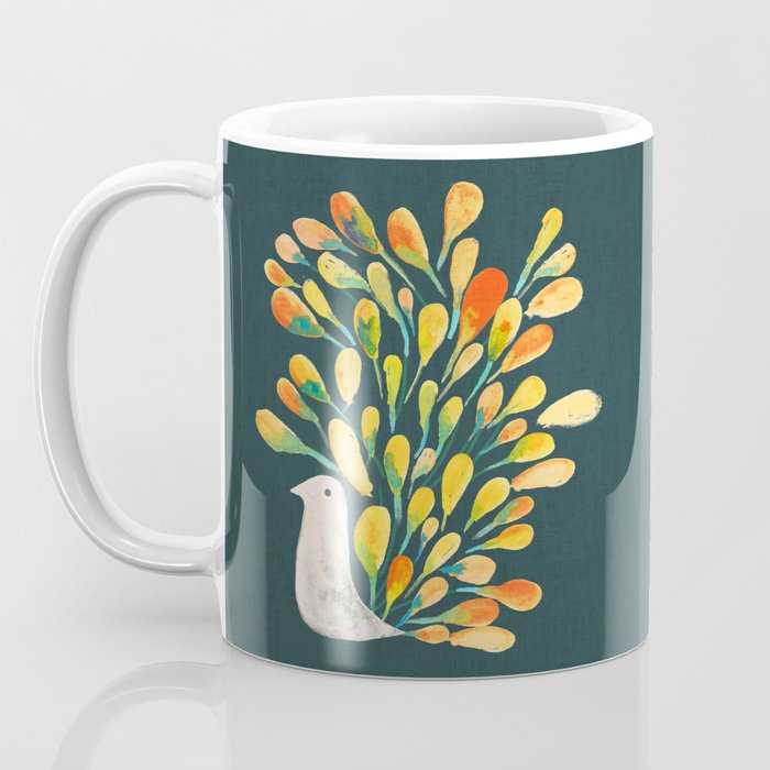 Watercolor Peacock Coffee Mug Gallery Image 3