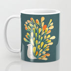 Watercolor Peacock Coffee Mug Gallery Image 3