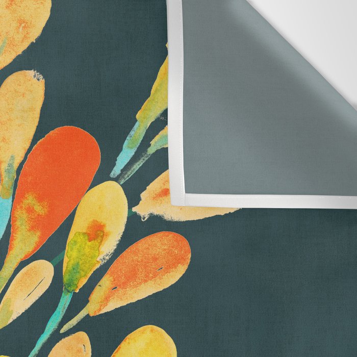 Watercolor Peacock Wall Tapestry Gallery Image 3