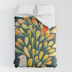 Watercolor Peacock Duvet Cover Gallery Image 6