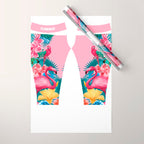 Flamingo and Tropical garden Wrapping Paper Gallery Image 1