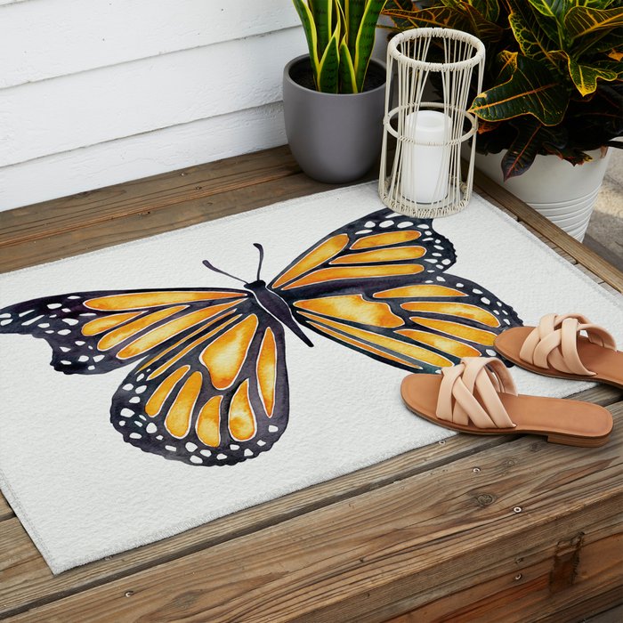 Monarch Butterfly Outdoor Rug Gallery Image 2