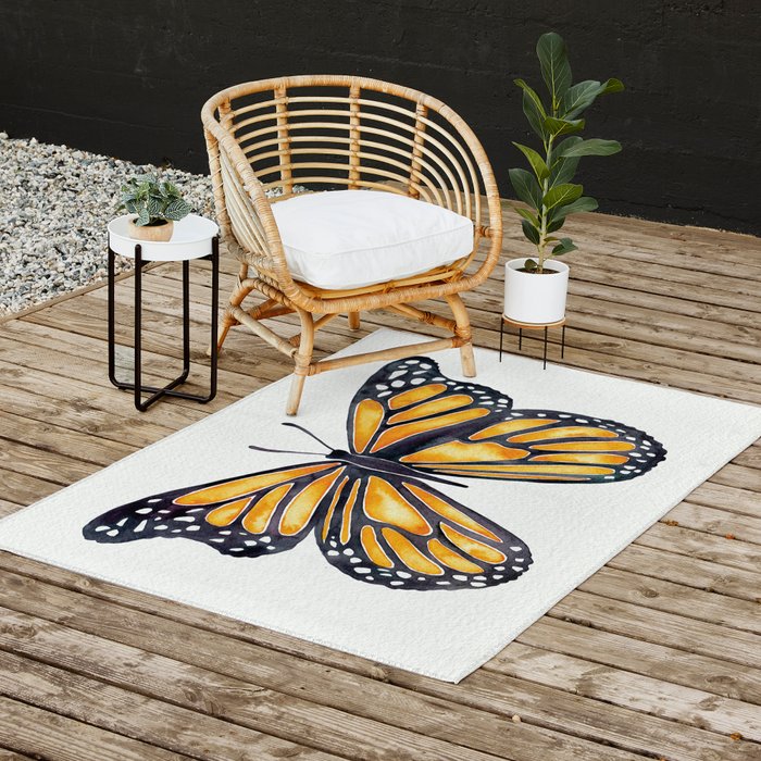 Monarch Butterfly Outdoor Rug Gallery Image 2