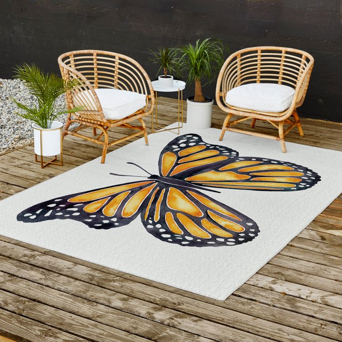 Monarch Butterfly Outdoor Rug Gallery Image 2