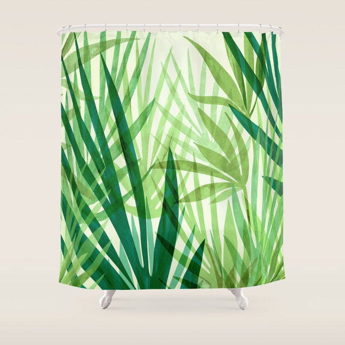 Bali Forest / Abstract Tropical Series Shower Curtain Gallery Image 1