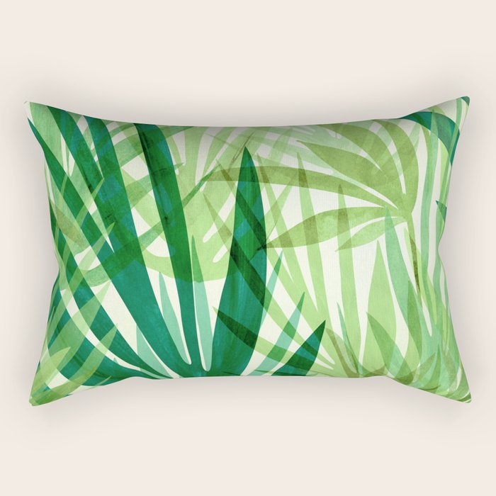 Bali Forest / Abstract Tropical Series Rectangular Pillow Gallery Image 1