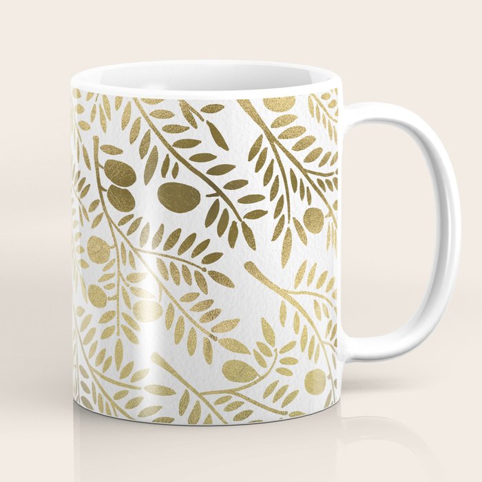 Gold Olive Branches Coffee Mug Gallery Image 1