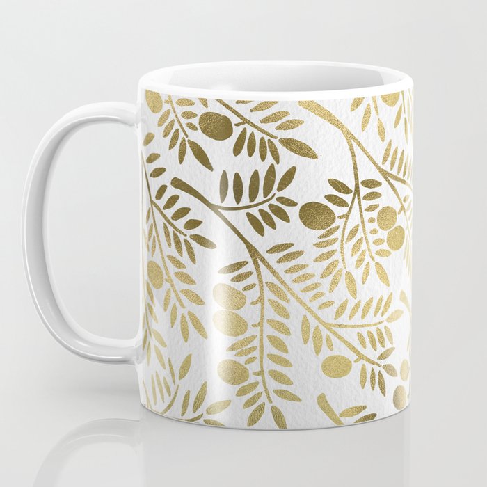 Gold Olive Branches Coffee Mug Gallery Image 3