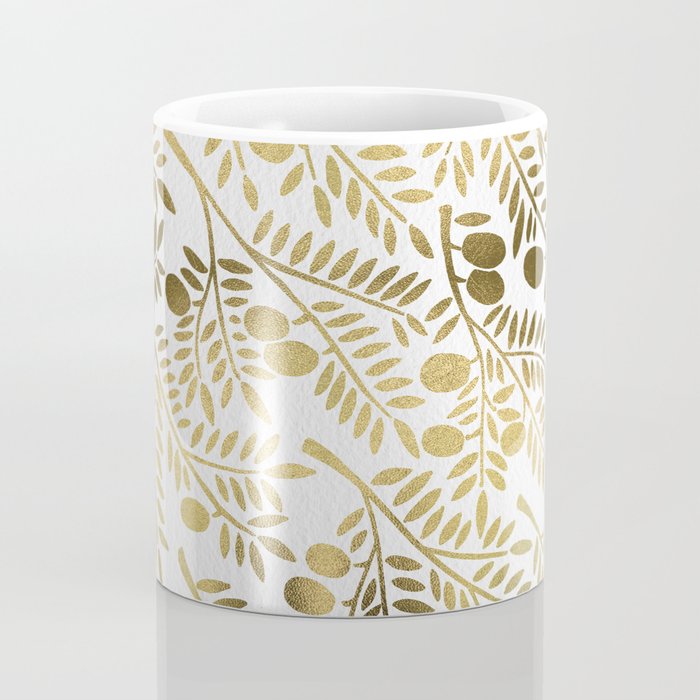 Gold Olive Branches Coffee Mug Gallery Image 4