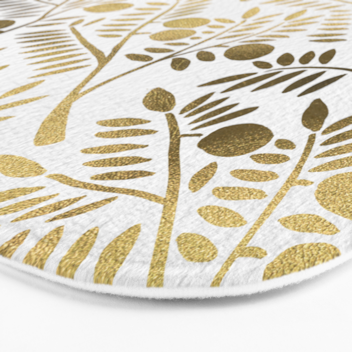 Gold Olive Branches Bath Mat Gallery Image 3